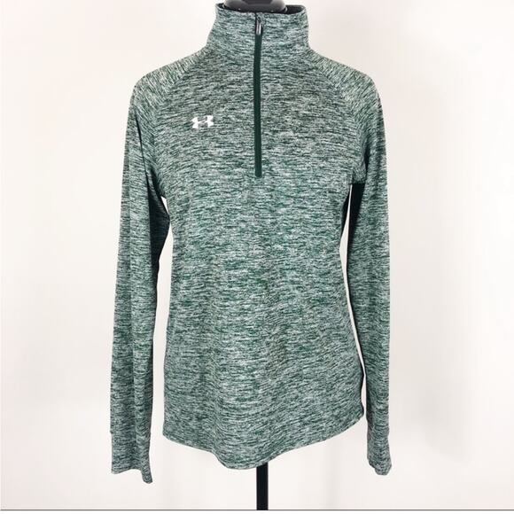Under armor green quarter zip sweatshirt loose fit - Picture 1 of 7
